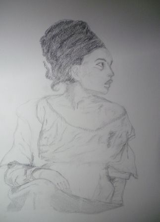 D'après Delacroix (crayon sur papier, 32*41)