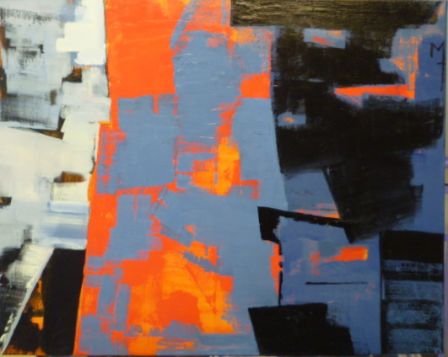Abstraction sur fond orange (81/65) 06/2014
